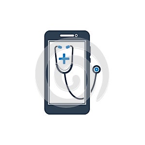 Online medical help icon.