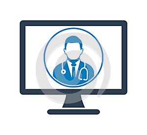Online Medical Help Icon.
