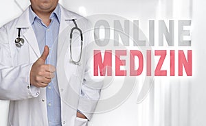 Online Medizin in german online medicine concept and doctor wi photo