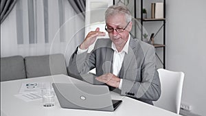 online meeting video call middle-aged business man