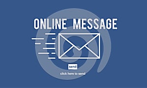 Online Message Global Communications Connection Concept