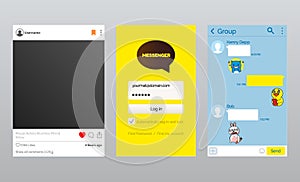 Online Messenger and Photo App, Korean Kakao talk photo