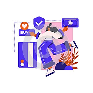 Online mobile payment and banking service. Concept of payment approved, payment done. Vector illustration in flat design for web