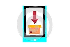 Online Mobile Shopping Isolated Vector Illustration