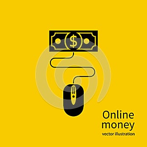 Online money concept.