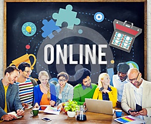 Online Network Connecting Community Internet Concept