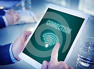Online Network Wifi Communication Icon Concept photo