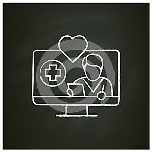 Online nursing chalk icon