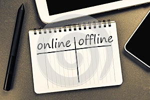 Online Offline photo