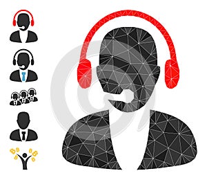 Online Operator Triangle Icon and Other Icons