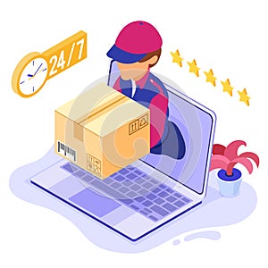 Online order package delivery service