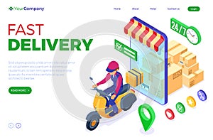 Online order package delivery service