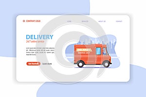Delivery services web site template.