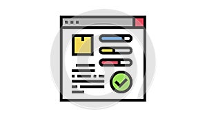 online order tracking color icon animation