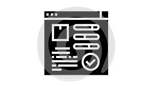online order tracking glyph icon animation