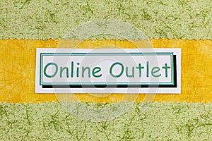 Online outlet store shop sale discount retail business product