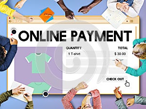 Online Payment Commerce Consumerism Credit Concept