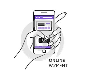 Online payment concept