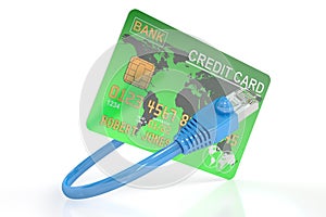 Online payment concept. 3D rendering