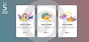 Online payment concept illustration app templete
