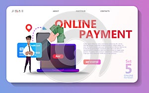 Online payment concept illustration set