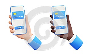 Online payment and electronic wallet or banking 3d render.