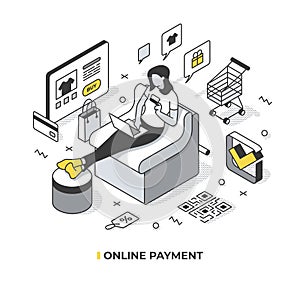 Online Payment Isometric Illustration