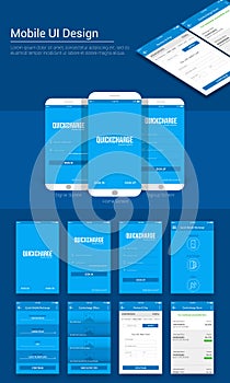 Online Payment Mobile App UI, UX and GUI template.