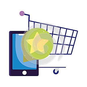 Online payment, smartphone shopping cart ecommerce market, mobile app