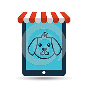 Online pet shop and face doggy