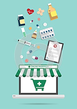 Online pharmacy concept