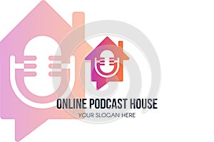 Online Podcast House Logo
