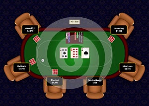 Online Poker Flop photo