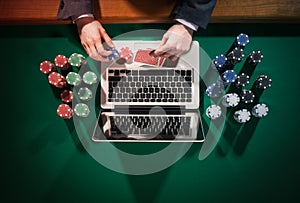 Online poker player