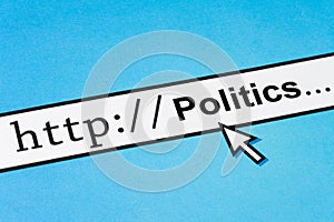 Online politics concept