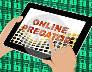 Online Predator Stalking Against Unknown Victim 3d Illustration