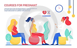 Online pregnant course, instructor training pregnant woman characters, parenting support