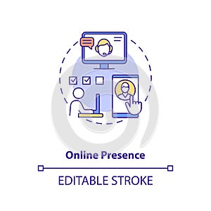 Online presence concept icon