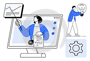 Online Presentation with Data Analysis, Problem Solving, and Creative Solution Concepts