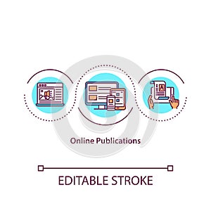 Online publications concept icon