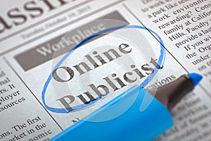 Online Publicist Join Our Team.