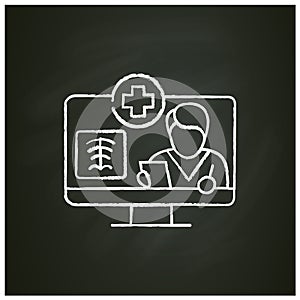 Online radiology chalk icon