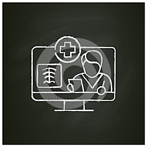 Online radiology chalk icon photo