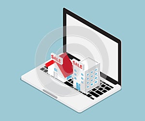 Online real estate concept