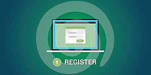 Online registration concept