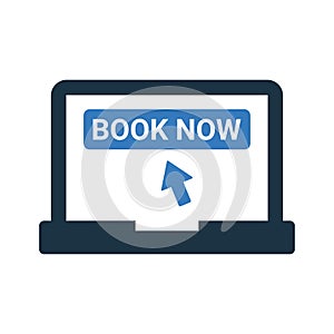 Online, reservation, booking icon. Simple editable vector design isolated on a white background