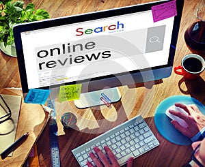 Online Reviews Feedback Comment Suggestion Concept photo