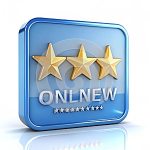 Online Reviews isolated on white background