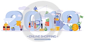 Online sales banner with the image of 2019 in large print