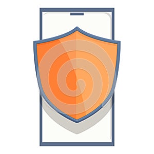 Online secured shield icon cartoon vector. Computer access